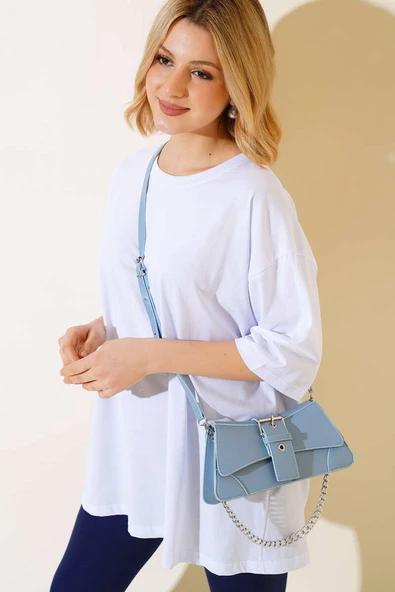 Basıc Oversize T-Shirt Beyaz - 2