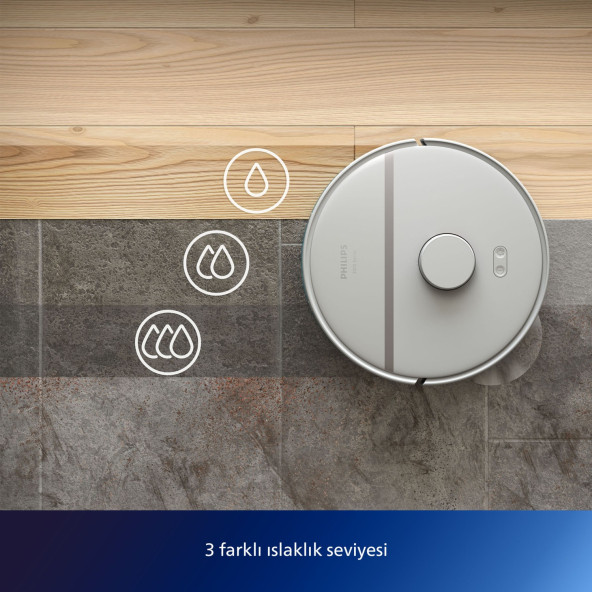 Philips HomeRun 3000 Serisi Aqua XU3000/02 Beyaz Akıllı Robot Süpürge - 7
