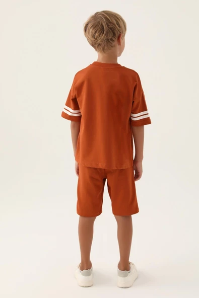 Us Polo Erkek Çocuk Kehribar Bermuda Pijama Takımı17094 - 3