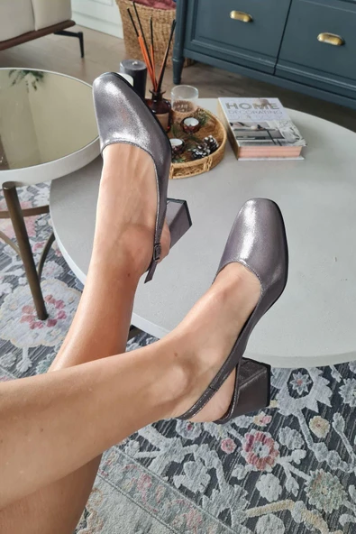 10 049 Topukla Kadın 6 cm Topuklu Loafer Günlük Ayakkabı - Resim 12