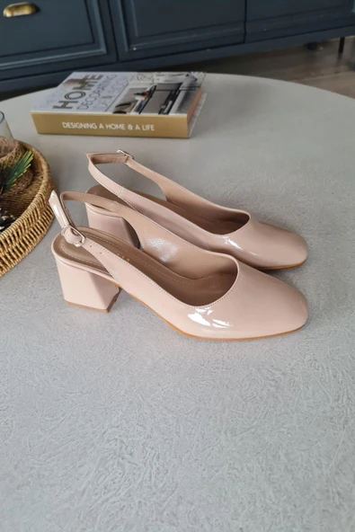 10 049 Topukla Kadın 6 cm Topuklu Loafer Günlük Ayakkabı - Resim 9