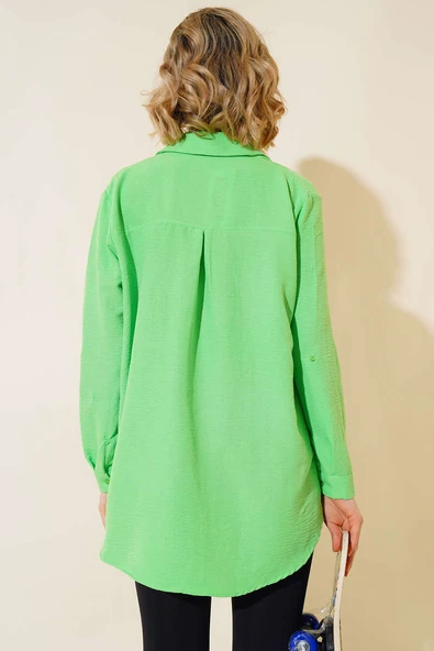Tek Cepli Salaş Gömlek Yeşil - 3
