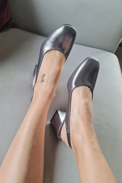 10 049 Topukla Kadın 6 cm Topuklu Loafer Günlük Ayakkabı - Resim 10