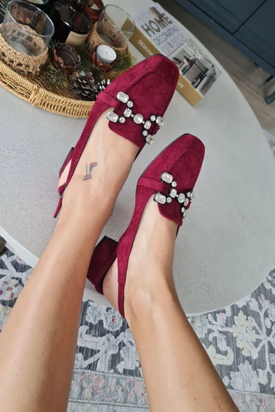 10 031 Topukla Kadın Toka Detaylı 4 cm Topuklu Loafer Günlük Ayakkabı - 4