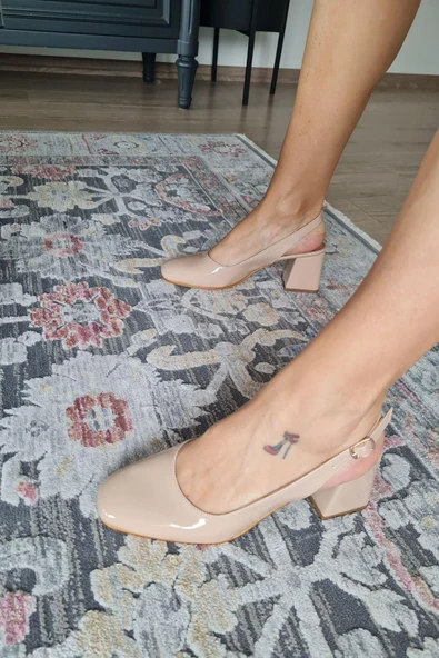 10 049 Topukla Kadın 6 cm Topuklu Loafer Günlük Ayakkabı - Resim 7