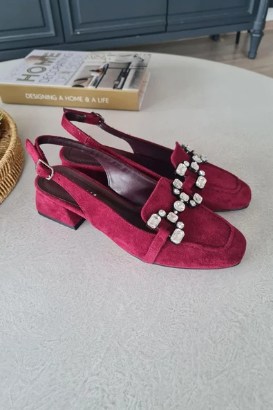 10 031 Topukla Kadın Toka Detaylı 4 cm Topuklu Loafer Günlük Ayakkabı - 3