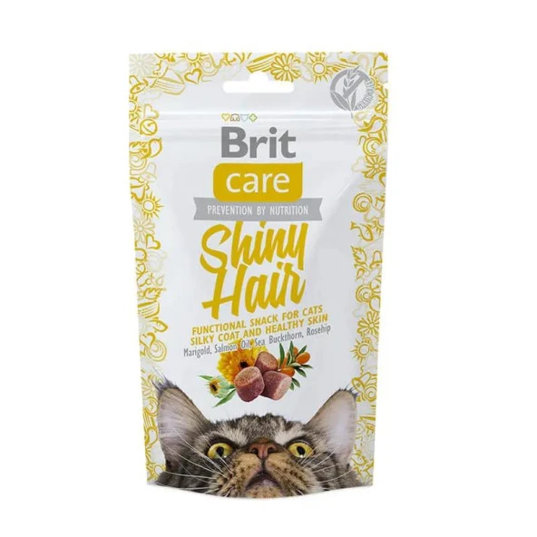 BRIT CARE CAT SNACK SHINY HAIR 50GR