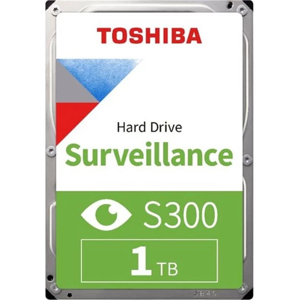 Toshiba 1Tb HDWV110UZSVA 3.5" S300 5700RPM Sata-3 6.0gb-s 64MB 7-24 Güvenlik HDWV110UZSVA HardDisk
