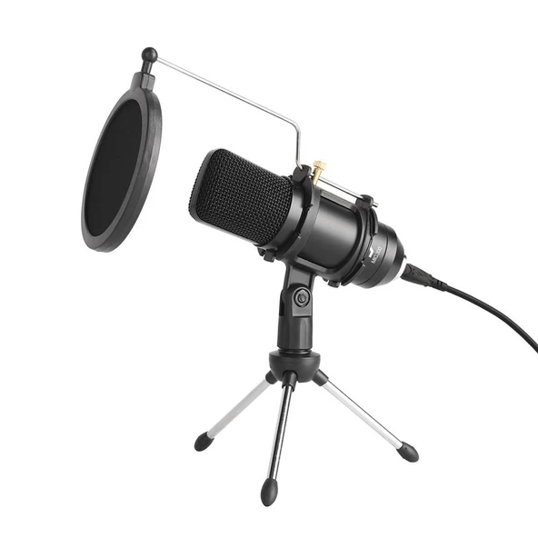 Jwin MIC-300 Stand ve POP Filtreli Profesyonel Youtuber Mikrofonu