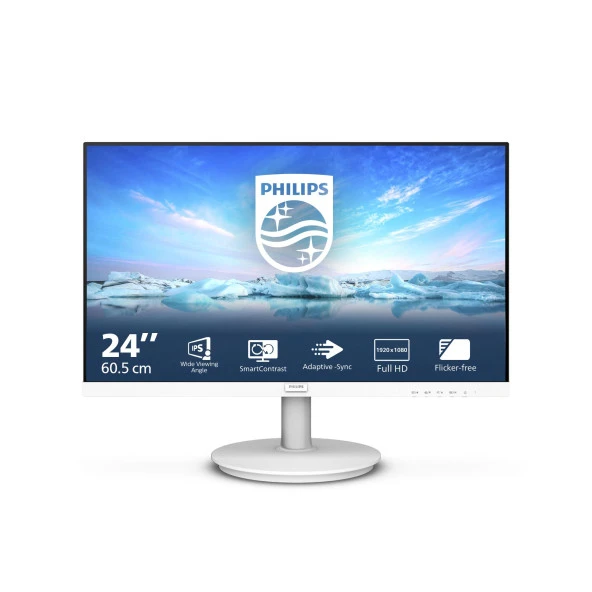 Philips 241V8AW 23.8" 75Hz 4Ms VGA+HDMI FullHD Adaptive-Sync IPS Vesa Monitör