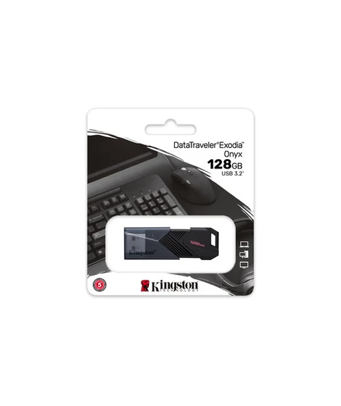 128GB Portable USB 3.2 Gen 1 DataTraveler Exodia Onyx - 7