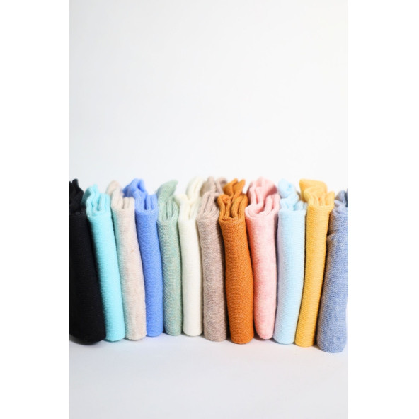 Yazlık Penye - Kadın Patik Çorap 8'li (8 Adet) Parfümlü Düz Desen - 3