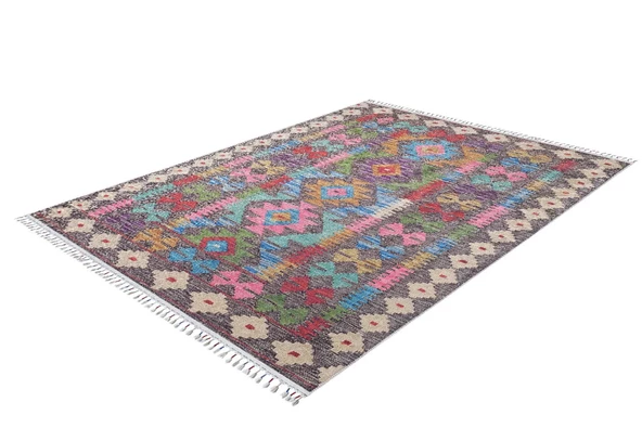 Klasik Kahve Renkli Salon&Oturma Odası&Yolluk Dijital Baskılı Makinede Yıkanabilir Kaymaz Taban Saçaklı Halı HK060 - 7