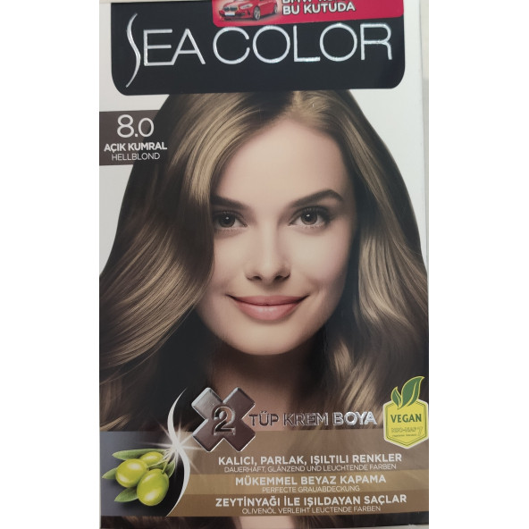 SEA COLOR 8/0 AÇIK KUMRAL  2 TÜP KREM BOYA SET