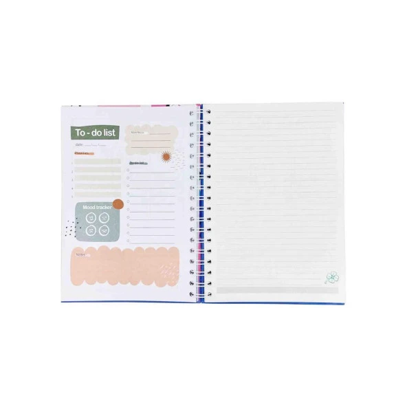 Lizy Sert Kapak Spiralli Tariihsiz Konuşan Ajanda 17x24 cm TASARIM-3 - Resim 3