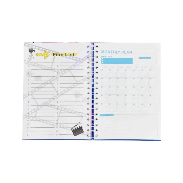 Lizy Sert Kapak Spiralli Tariihsiz Konuşan Ajanda 17x24 cm TASARIM-3 - Resim 6