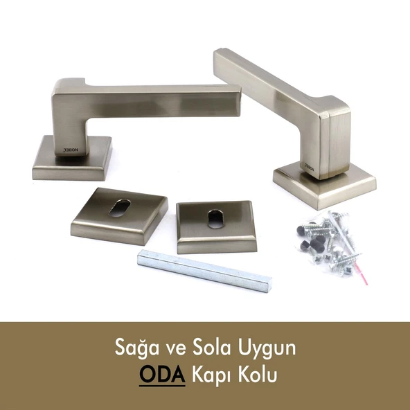 Funda Lüx İnox Oda Kapı Kolu Rozetli Sürgülü ve Çelik Kapı Sağa Sola Uygun Kapı Kolları Kulpu - 6