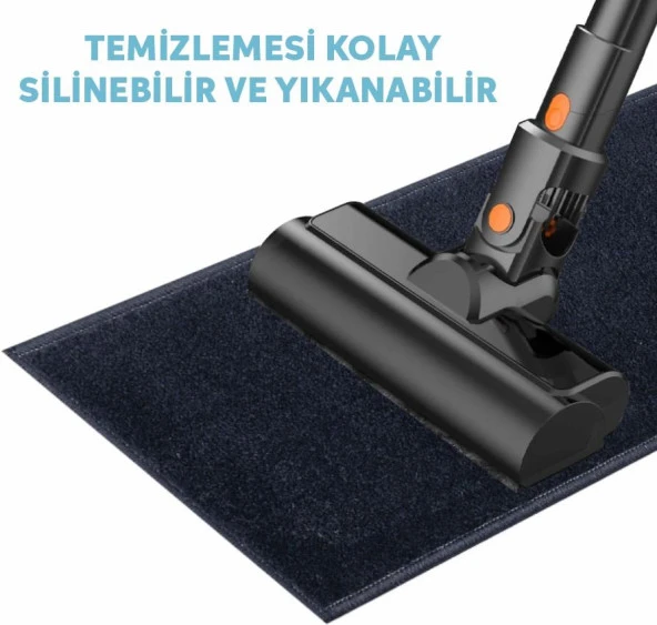Glary Home GH13A-B-GRY10 Düz Desenli Kaydırmaz Tabanlı 10'lu Merdiven Halısı - Siyah - 6