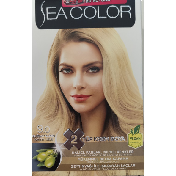 SEA COLOR  9/0  BUĞDAY SARISI  2 TÜP KREM BOYA SET