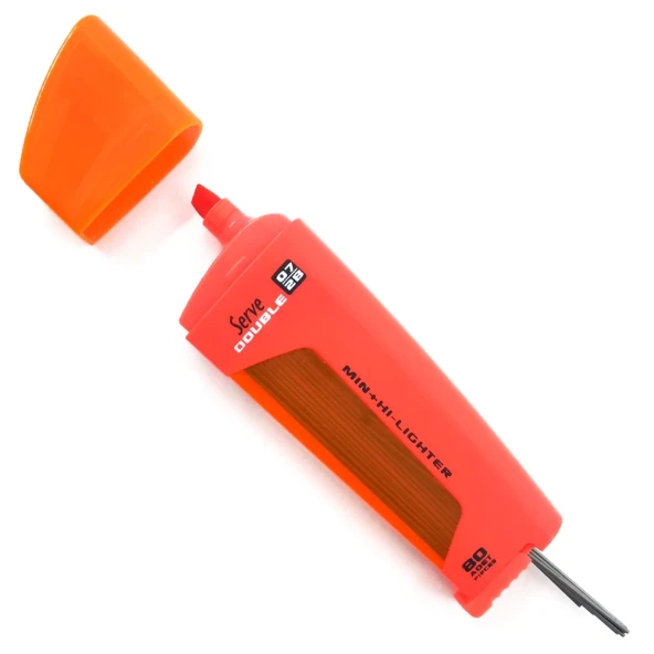 Serve Double Fosforlu Kalem + Kalem Ucu 2B 0.7 mm Kırmızı - Resim 2