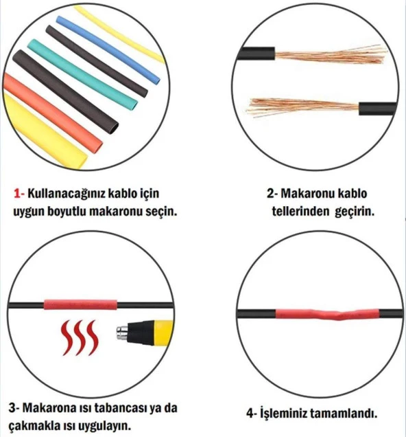 530 Parça Heat Shrink Makaron Daralan Kablo Tamir Seti - 2