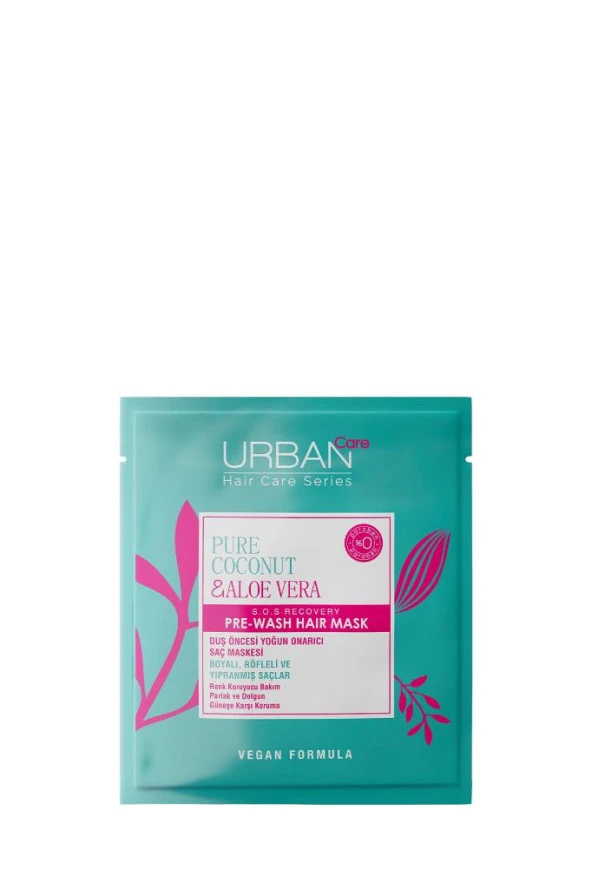 Urban Care Pure Coconut aloe Vera Boyalı Saçlara Özel Renk Koruyucu Duş Öncesi Maske-50ml-vegan - 2
