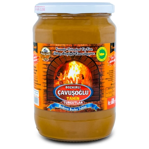 Odun Ateşinde Çifte Kavrulmuş Kepekli Bozkır Tahini 600g Cam Kavanoz