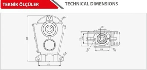 Katı Gübre Dağıtma Römorku Şanzımanı-CD720 - 2