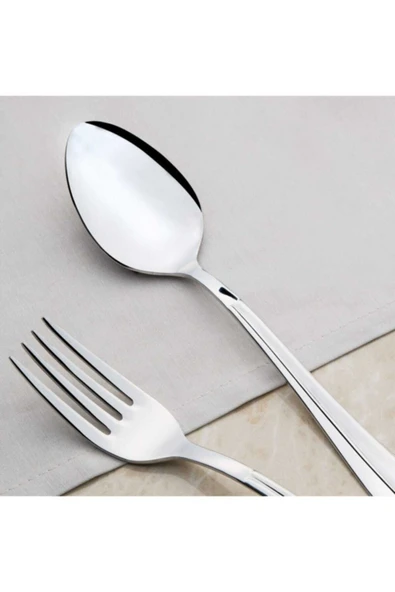 Nehir Saray Sade Yemek Kaşık 12'li (8697076250013) - Resim 2