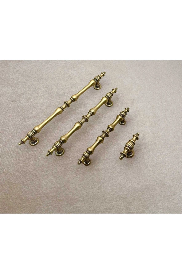 Vintage Antik Sarı Mobilya Dolap Tv Ünitesi Vestiyer Mutfak Dolap Çekmece Kulp 9,6 Mm 3 Adet - Resim 3