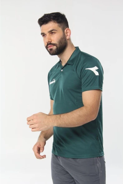 Diadora Nacce Koyu Yeşil Polo Yakalı T-Shirt  -  1TSR06-KoyuYeşil - 4