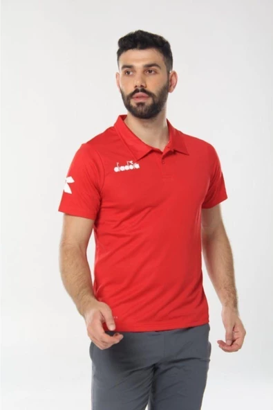 Diadora Nacce Kırmızı Polo Yakalı T-Shirt - 1TSR06-Kırmızı