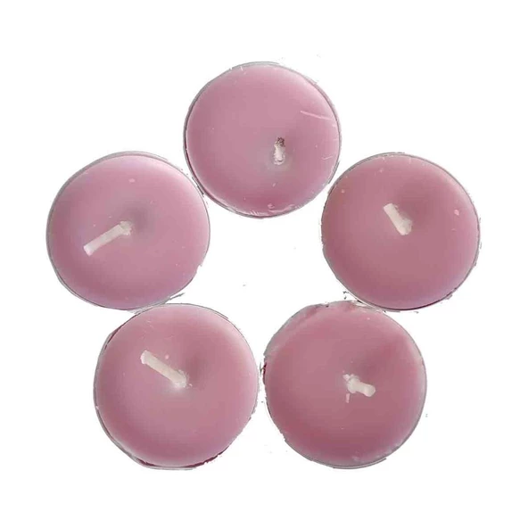 Ksmart Pembe Tea Light Mumu Pembe Mum 5 Adet