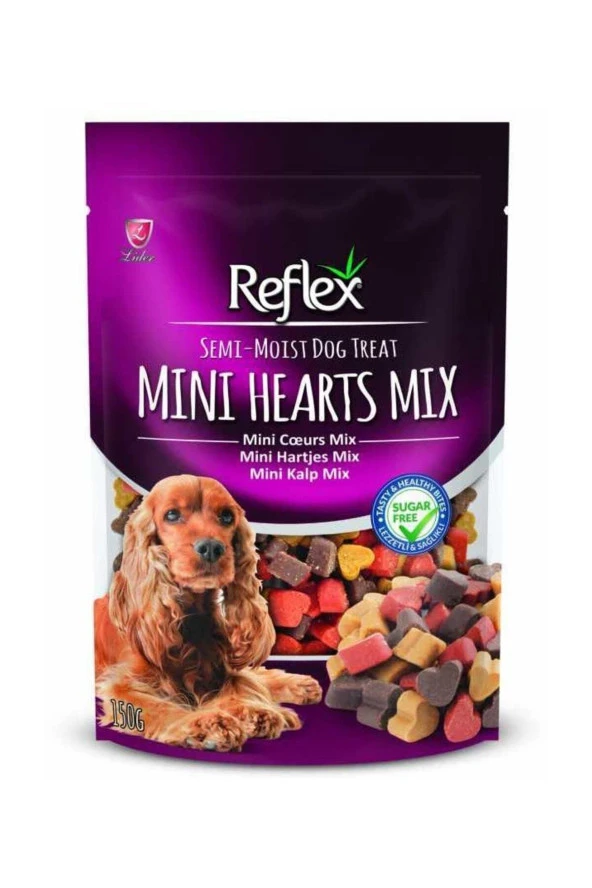 Reflex Plus Yarı Yumuşak Ödül Maması Mini Kalp Mix 150 gr