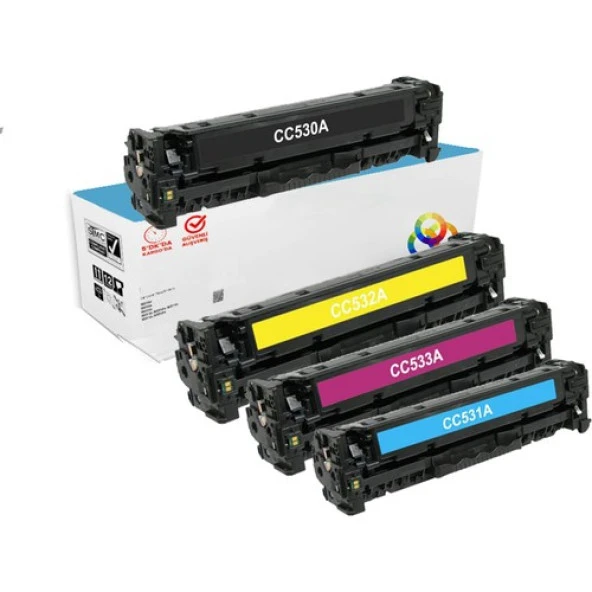 PlusPrint Hp 304A - Hp Colorlaserjet CP2020 1 Set Uyumlu Muadil Toner