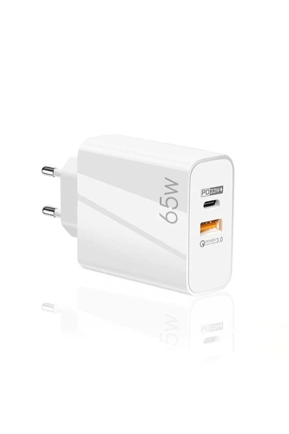 Global 65W UsbA PD33W Quick Charger 3.0 Type-C to Type-C 3m Kablolu Hızlı Şarj Aleti Set WNE0689