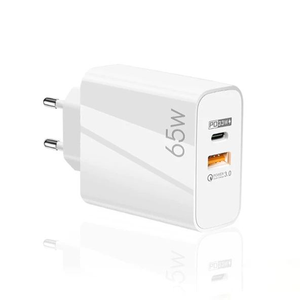 Global 65W UsbA PD33W Quick Charger 3.0 Type-C to Type-C 1m Kablolu Hızlı Şarj Aleti Set WNE0712