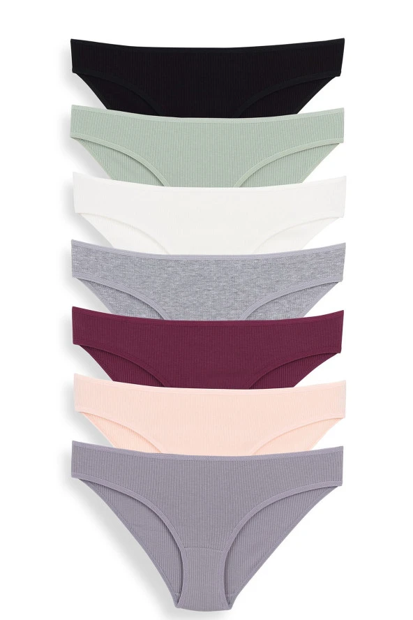 Kadın Karışık Renkli Külot 7'li Takım