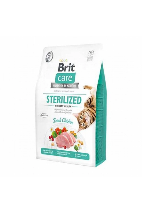 Brit Care Hypo-Allergenic Üriner Sistem Sağlığı için Tahılsız Kısırlaştırılmış Kedi Maması 2kg