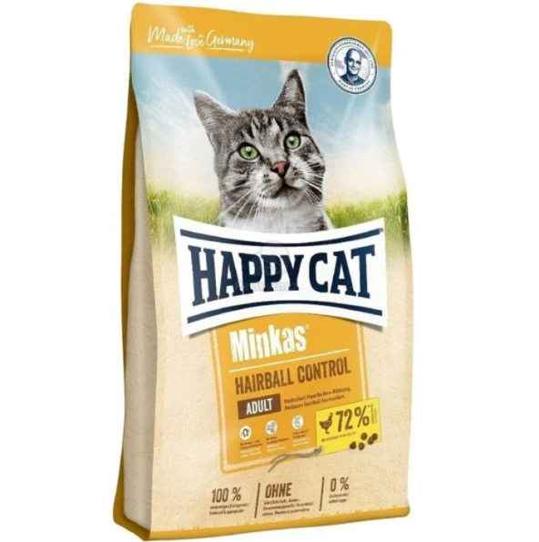Happy Cat Minkas Hairball Control Tavuklu Yetişkin Kedi Maması 10 KG