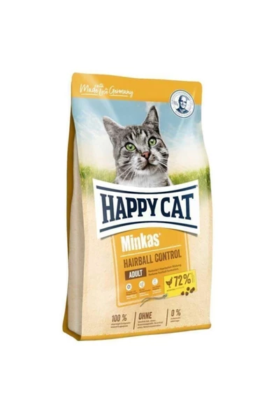 Happy Cat Minkas Hairball Control Tavuklu Yetişkin Kedi Maması 10 KG