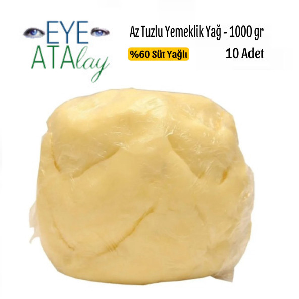 Eye Atalay Az Tuzlu Yemeklik Yağ (%60 Süt Yağlı) 1000 gr x 10 Adet