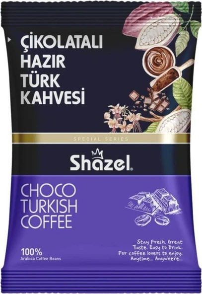 Shazel Hazır Türk Kahvesi Seti 4'lü 100g 4 Adet Kaymaklı, Portakallı, Naneli,Çikolatalı - 3