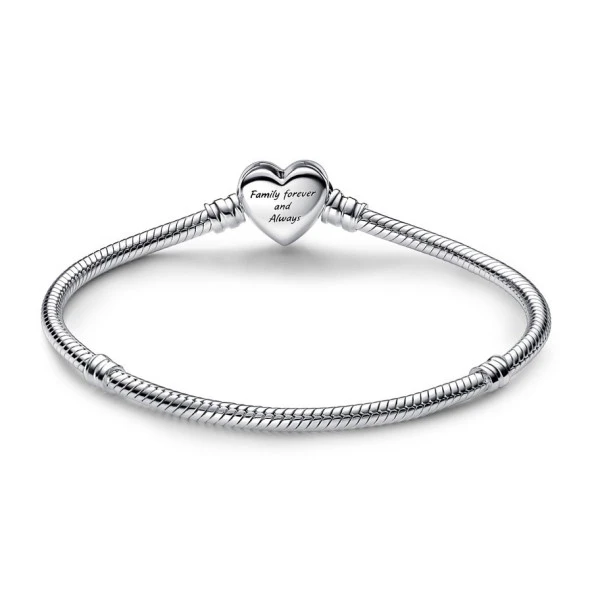Pandora Sonsuz Kalp Klipsli Yılan Zincir 592645C01-19cm - 2