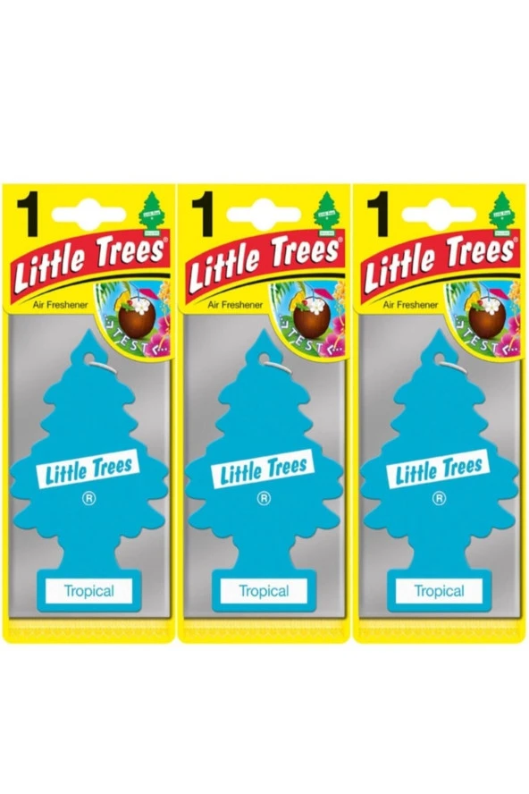 Car Freshner Little Trees 3'lü Set Tropical - Tropikal Oto Kokusu