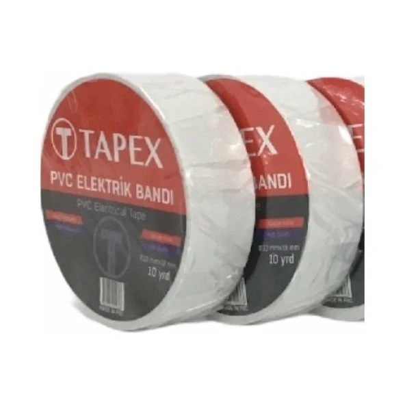 TAPEX Elektrik Bandı Beyaz (10 Lu paket)