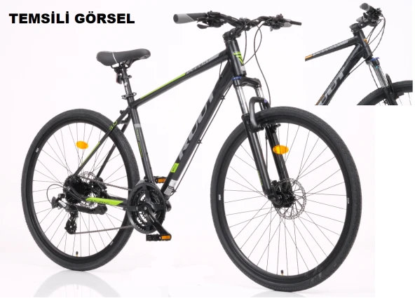 28J RUUT LEGENT 3.0 24V HD ŞEHİR BİSİKLETİ - SİYAH TURUNCU - 51 KADRO