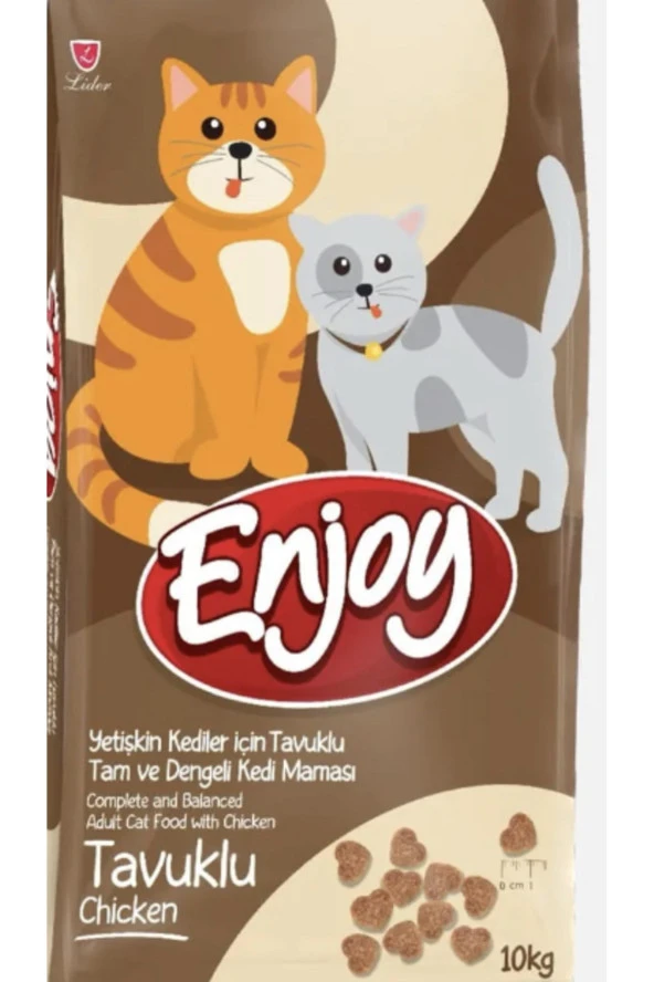 ENJOY TAVUKLU YETİŞKİN KEDİ MAMASI 10 KG