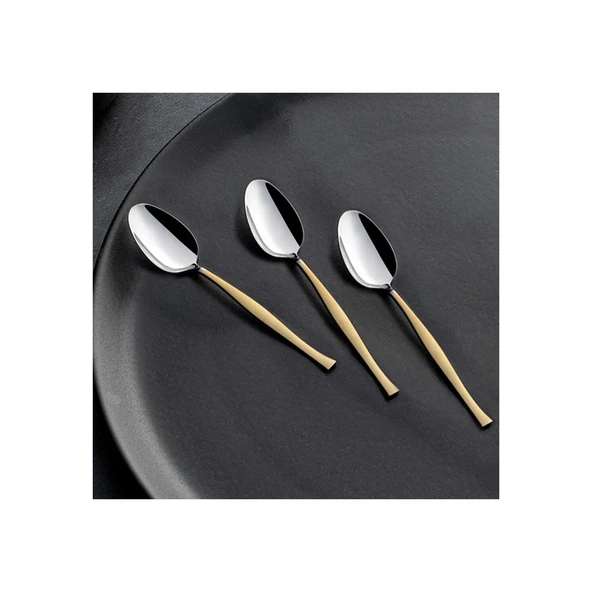 Nehir Zarif Altın  84 Parça Kutulu Çatal Kaşık Bıçak Takımı (8697076282182) - Resim 2