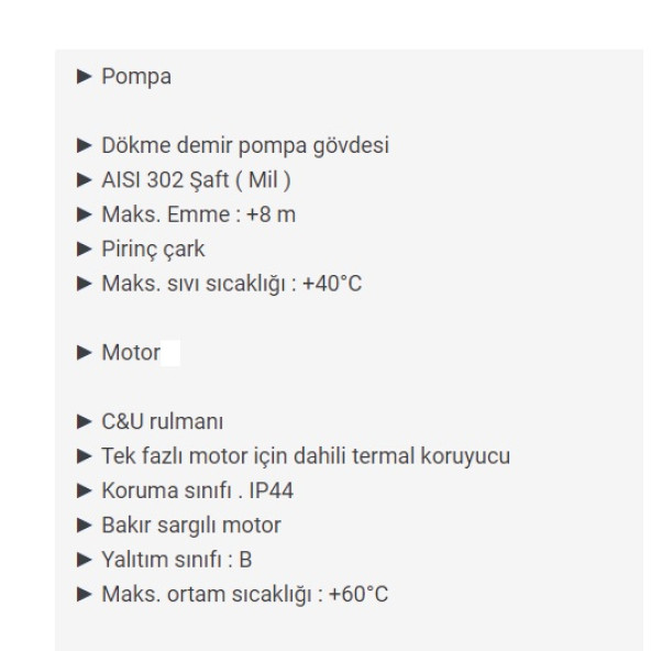 Micro Vortex Su Pompası - DKm60-1 - 3